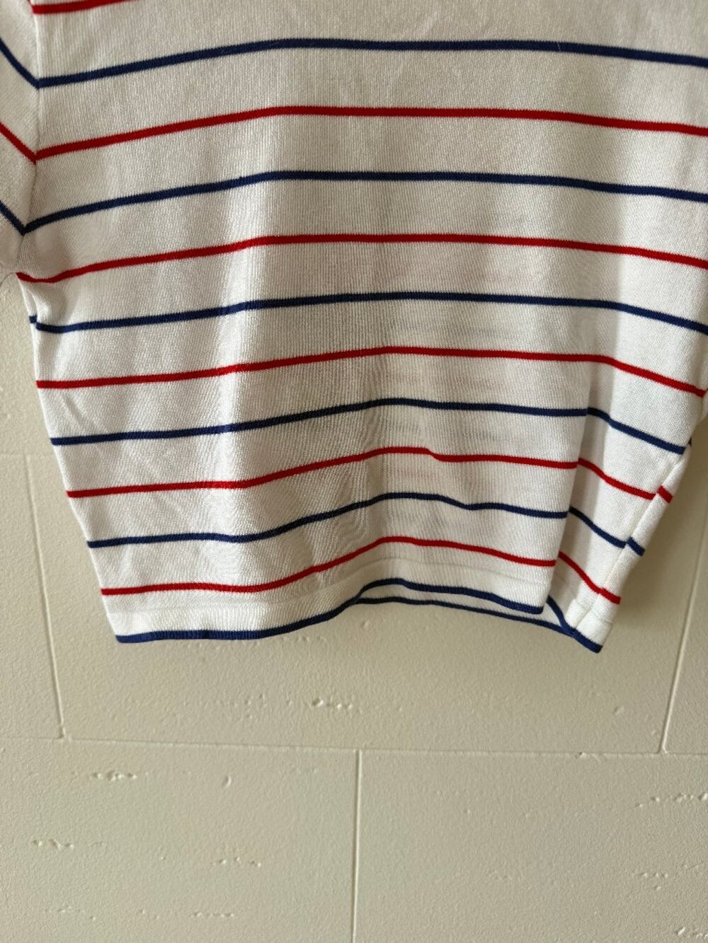 8 Birdies | Retro Stripe Knit Crop Top T-Shirt | Y2K |Small/Medium - Picture 5 of 9